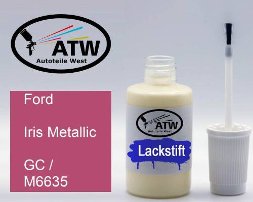 Ford, Iris Metallic, GC / M6635: 20ml Lackstift, von ATW Autoteile West.